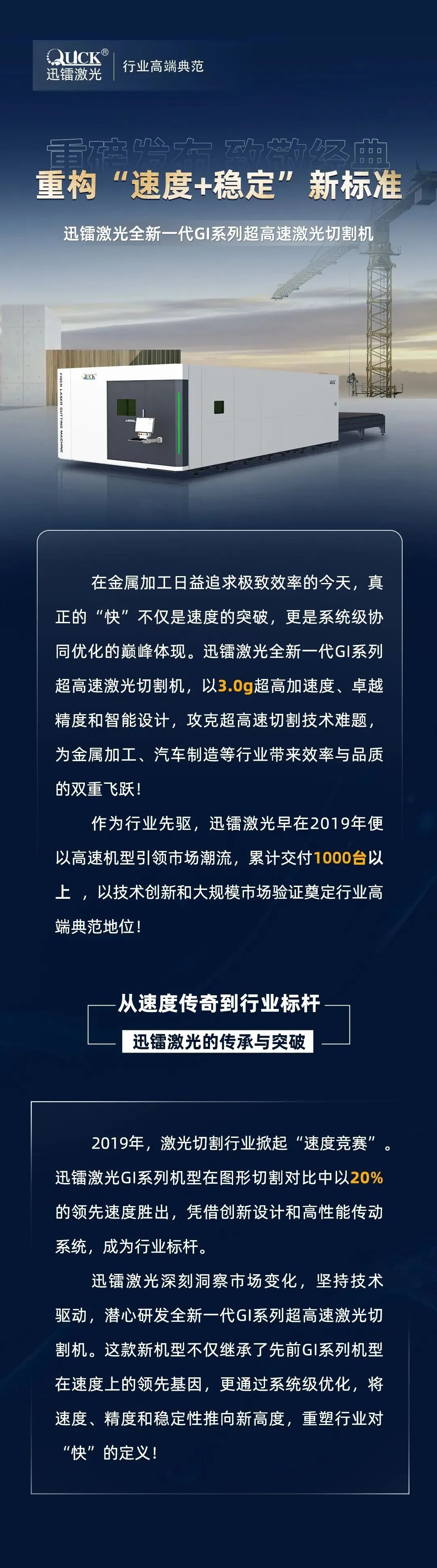 3.0G加速度，±0.02 mm重復(fù)定位精度，引領(lǐng)行業(yè)的超高速機！挑戰(zhàn)全行業(yè)，誰才是真正穩(wěn)定的“高速之王”？19年開始已售1000+臺高速機，吹牛我們不擅長，玩技術(shù)我們奉陪。(圖2)