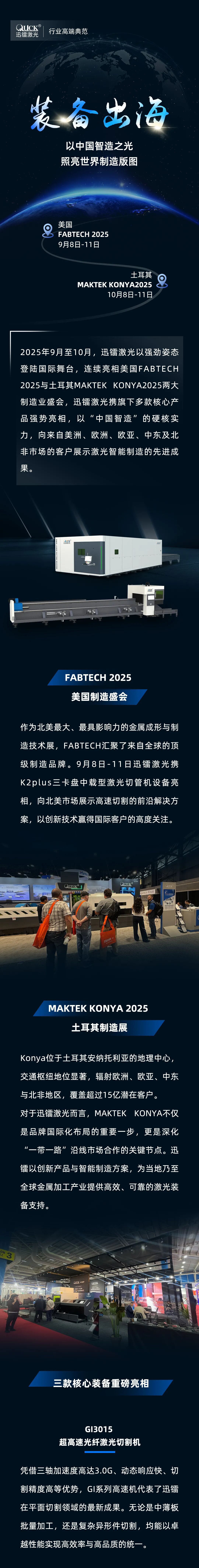 裝備出海！迅鐳激光亮相美國FABTECH 2025與土耳其MAKTEK KONYA2025展會！(圖2)
